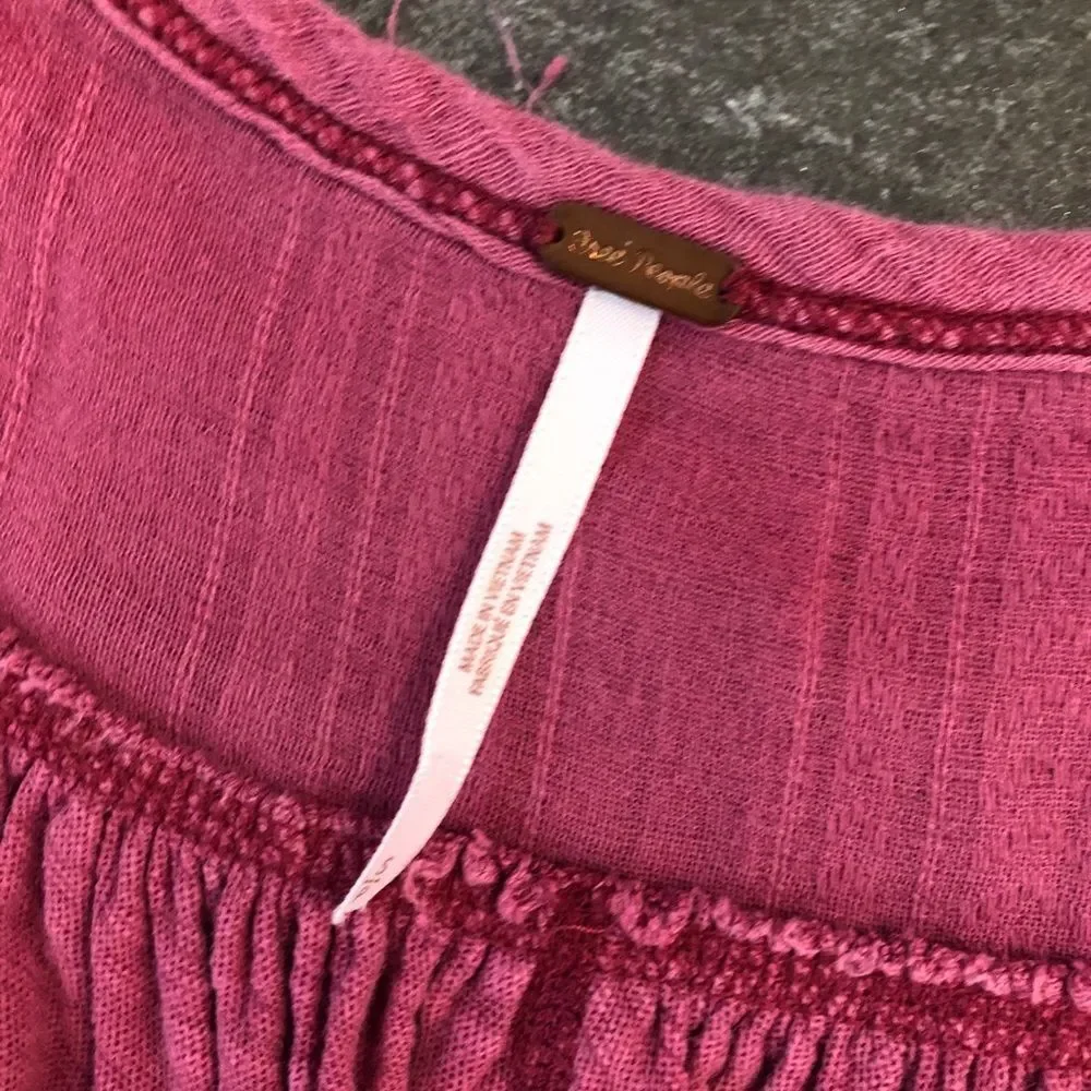 Free People Top Raspberry Pink Small - Picture 3 of 3
